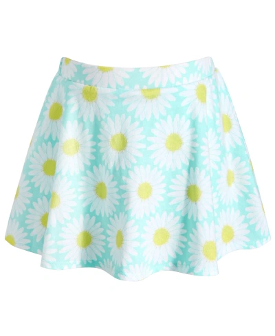 Epic Threads Kids' Little Girls Daisy-print Scooter Skort, Created For Macy's In Refreshing Teal
