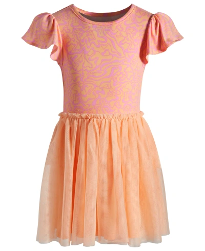 Epic Threads Kids' Little Girls Heart Swirl Tutu Dress, Created For Macy's In Peach Foam