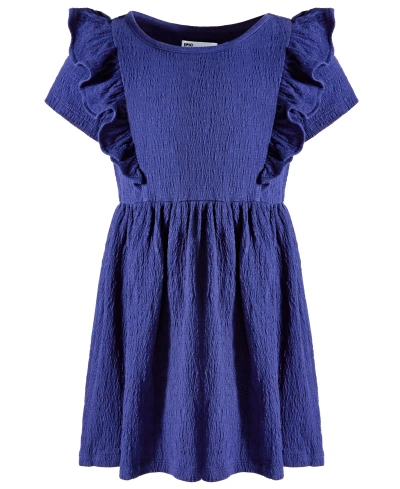 Epic Threads Kids' Little Girls Textured Ruffled Dress, Created For Macy's In Medieval Blue