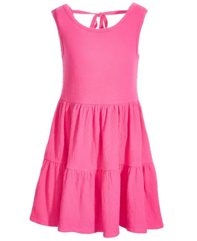 Epic Threads Kids' Little Girls Textured Tank Skater Dress, Created For Macy's In Pink Lightening