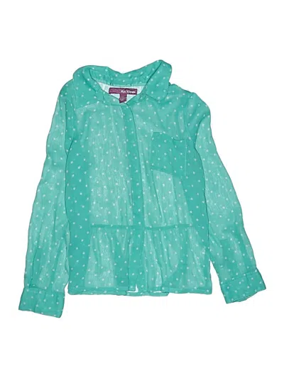 Pre-owned Epic Threads Kids' Long Sleeve Blouse In Blue