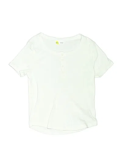 Pre-owned Epic Threads Kids' Short Sleeve Henley Shirt In White