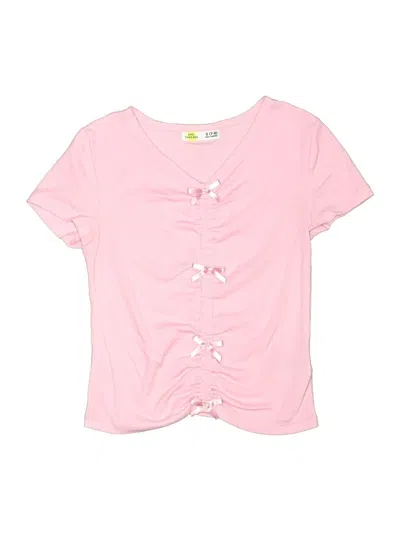 Pre-owned Epic Threads Kids' Short Sleeve Top Pink Sweetheart Neckline Tops