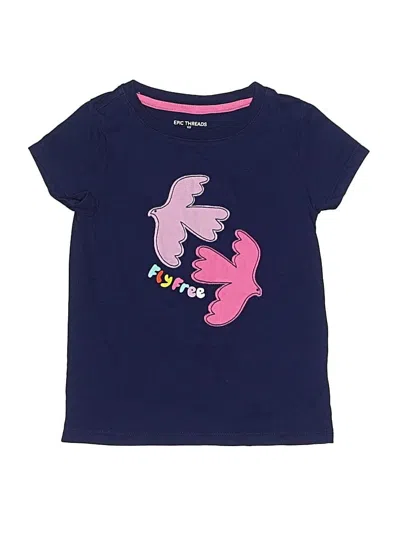 Pre-owned Epic Threads Kids' Short Sleeve T-shirt In Blue