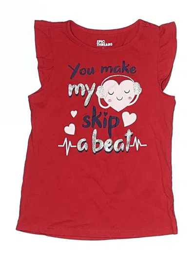 Pre-owned Epic Threads Kids' Sleeveless T-shirt In Red