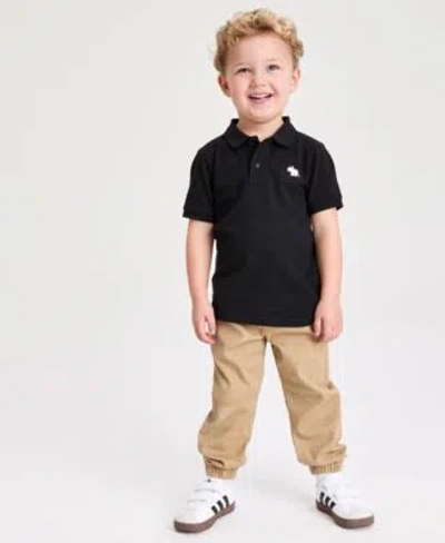 Epic Threads Babies' Toddler 2t 4t Boys Dino Polo Shirt Twill Jogger Pants Exclusively At Macys In Black