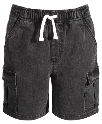 Epic Threads Kids' Toddler And Little Boys Drawstring Denim Cargo Shorts, Created For Macy's In Alder Wash