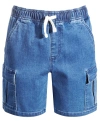 EPIC THREADS TODDLER AND LITTLE BOYS DRAWSTRING DENIM CARGO SHORTS, CREATED FOR MACY'S