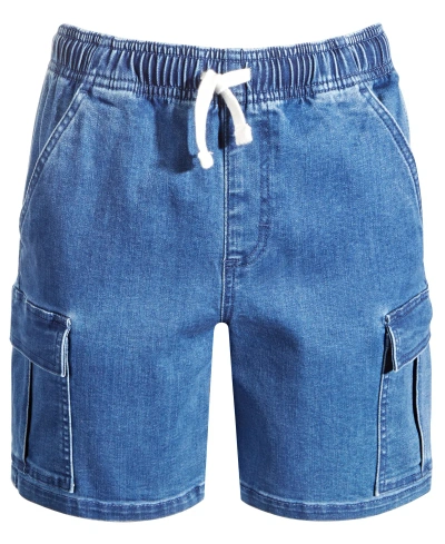 Epic Threads Kids' Toddler And Little Boys Drawstring Denim Cargo Shorts, Created For Macy's In Cedar