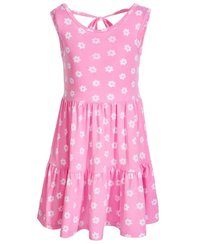 Epic Threads Kids' Toddler & Little Girls Love Flower Printed Tank Dress, Created For Macy's In Juicy Pink