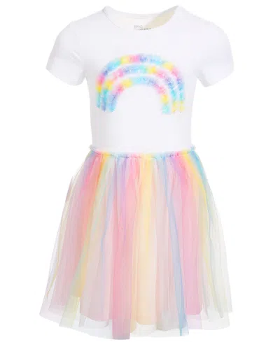 Epic Threads Kids' Toddler & Little Girls Rainbow Tulle Dress, Created For Macy's In Bright White
