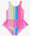 Epic Threads Toddler And Little Girls Striped Tutu One-piece Swimsuit, Exclusively At Macy's In Multi
