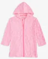 Epic Threads Toddler And Little Girls Textured Terry Hooded Cover-up, Exclusively At Macy's In Juicy Pink