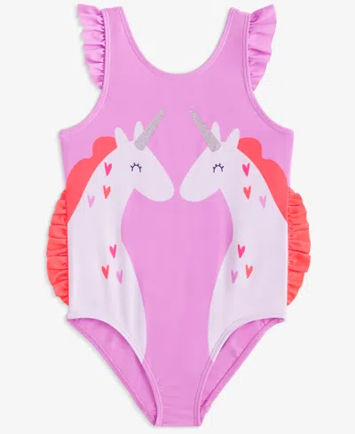 Epic Threads Kids' Toddler And Little Girls Unicorn One-piece Swimsuit, Exclusively At Macy's In Blooming Lilac