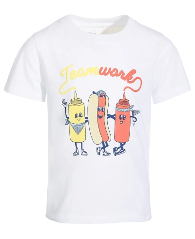 Epic Threads Kids' Toddler & Littler Boys Teamwork Graphic T-shirt, Created For Macy's In Bright White