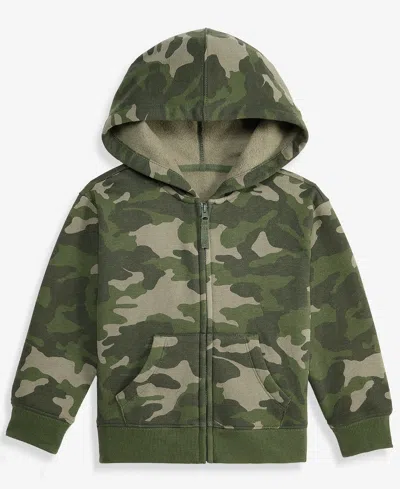Epic Threads Kids' Toddler Boys' 12m-5t Camo-print Fleece Zip-up Hoodie, Macy's Exclusive In Camo Dude