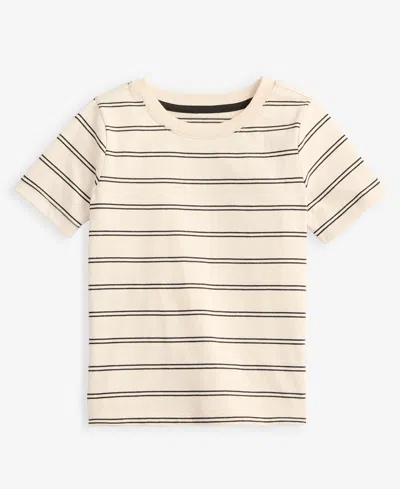 Epic Threads Babies' Toddler Boys' 12m-5t Double-stripe Short-sleeve T-shirt, Macy's Exclusive In Papyrus