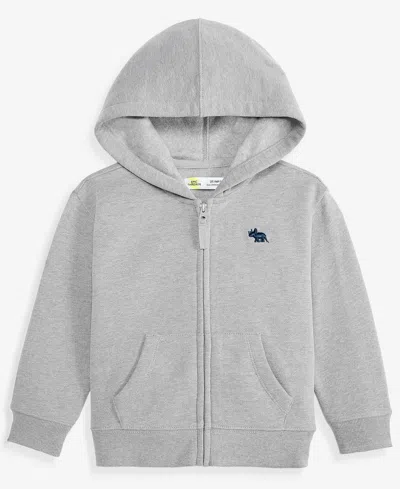 Epic Threads Babies' Toddler Boys' 12m-5t Fleece Icon Zip-up Hoodie, Macy's Exclusive In Gray