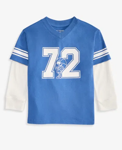 Epic Threads Kids' Toddler Boys' 12m-5t Layered-look T-shirt, Macy's Exclusive In Blue