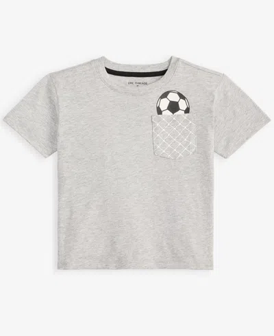 Epic Threads Kids' Toddler Boys' 12m-5t Oversized Pocket T-shirt, Macy's Exclusive In Gray