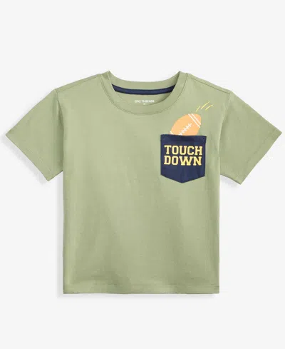 Epic Threads Kids' Toddler Boys' 12m-5t Oversized Pocket T-shirt, Macy's Exclusive In Green
