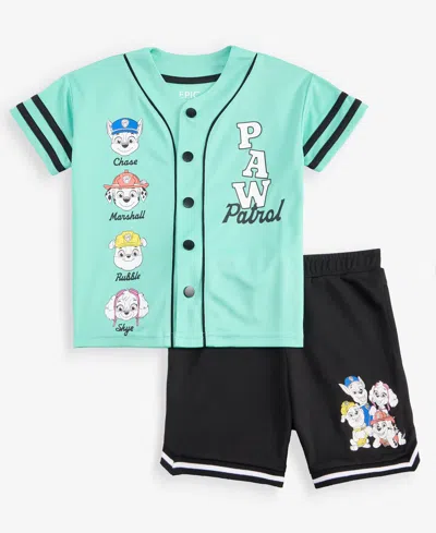 Epic Threads Kids' Toddler Boys' (12m-5t) Paw Patrol Shirt & Shorts Set, Macy's Exclusive In Blue