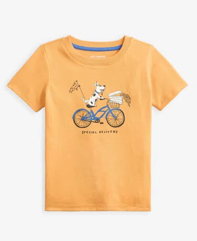Epic Threads Kids' Toddler Boys' 12m-5t Pizza Dog T-shirt, Macy's Exclusive In Orange