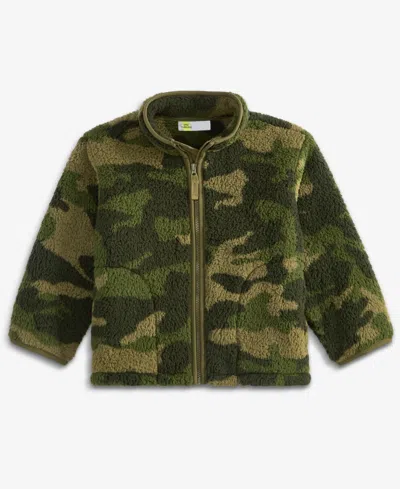 Epic Threads Kids' Toddler Boys' 12m-5t Printed Faux-sherpa Jacket, Macy's Exclusive In Green