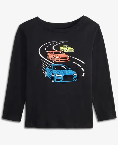 Epic Threads Kids' Toddler Boys' 12m-5t Race Car Long-sleeve T-shirt, Macy's Exclusive In Black