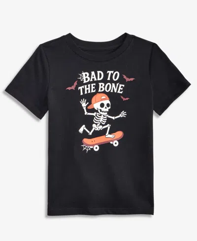 Epic Threads Kids' Toddler Boys' 12m-5t Short-sleeve Bad To The Bone T-shirt, Macy's Exclusive In Black