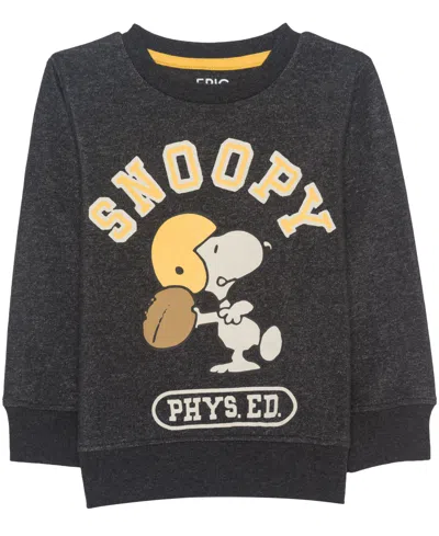 Epic Threads Kids' Toddler Boys' 12m-5t Snoopy Phys Ed Screen-printed Sweatshirt, Macy's Exclusive In Dark Grey