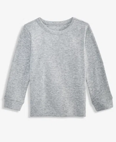 Epic Threads Babies' Toddler Boys' 12m-5t Solid Thermal Long-sleeve T-shirt, Macy's Exclusive In Gray