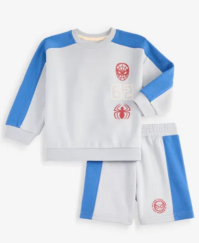 Epic Threads Kids' Toddler Boys' (12m-5t) Spider-man Slinger Shirt & Shorts Set, Macy's Exclusive In Blue