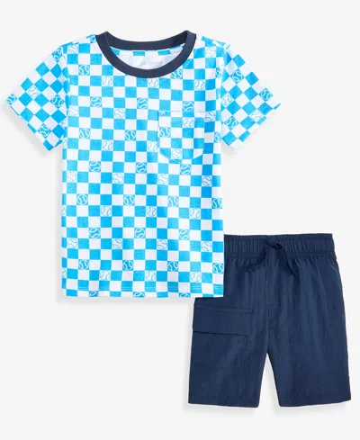 Epic Threads Kids' Toddler Boys' 12m-5t T-shirt & Cargo Shorts, Macy's Exclusive In Blue