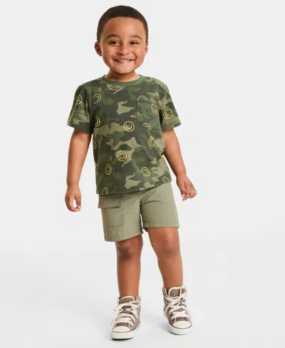 Epic Threads Kids' Toddler Boys' 12m-5t T-shirt & Cargo Shorts, Macy's Exclusive In Multi