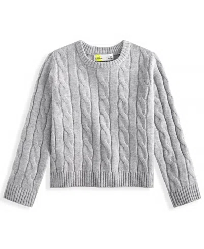 Epic Threads Babies' Toddler Boys' 12m-5t Ultrasoft Cable-knit Crewneck Sweater, Macy's Exclusive In Gray
