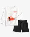 Epic Threads Toddler Boys 2t-4t 2-pc. Cars Fleece Top & Shorts Set, Exclusively At Macy's In Multi