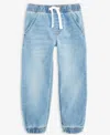 Epic Threads Toddler Boys 2t-4t Super Soft Stretch Knit Denim Jogger Jeans, Exclusively At Macy's In Blue