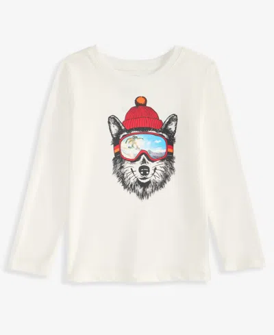 Epic Threads Kids' Toddler Boys' 2t-5t Goggles Graphic Crewneck T-shirt, Macy's Exclusive In Angel Whit