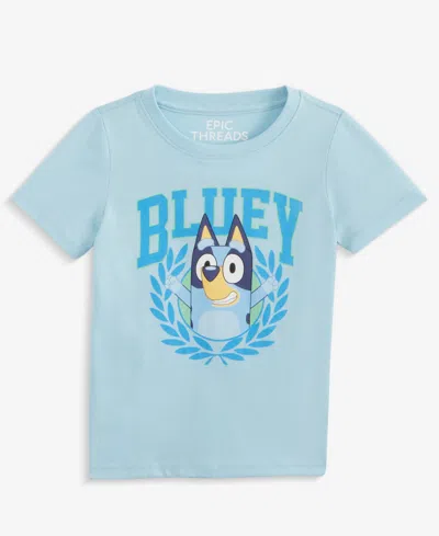 Epic Threads Babies' Toddler Boys Bluey Graphic Short-sleeve T-shirt, Exclusively At Macy's In Crystal Bl