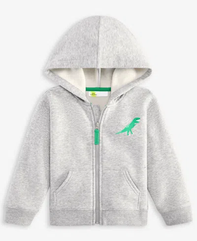 Epic Threads Babies' Toddler Boys Heather Fleece Dino Zip-up Hoodie, Exclusively At Macy's