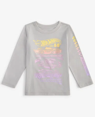 Epic Threads Babies' Toddler Boys Hot Wheels Graphic Long-sleeve T-shirt, Exclusively At Macy's In Brushed Al