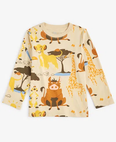 Epic Threads Babies' Toddler Boys Lion King Long-sleeve T-shirt, Created For Macy's In Angel White