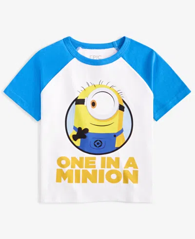 Epic Threads Babies' Toddler Boys One In A Minion Graphic Short-sleeve T-shirt, Exclusively At Macy's In Angel White