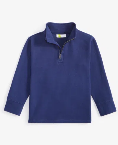 Epic Threads Babies' Toddler Boys Quarter-zip Long-sleeve Top, Created For Macy's In Medieval Blue