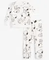 Epic Threads Toddler Boys Snoopy Printed Fleece Shirt & Pants Set, Exclusively At Macy's In Angel Whit