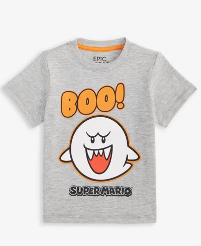 Epic Threads Babies' Toddler Boys Super Mario Boo T-shirt In Gray