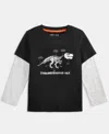 Epic Threads Toddler Boys T-rex Twofer T-shirt In Black