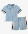 Epic Threads Toddler Boys Terry Towel Polo & Shorts Set, Exclusively At Macy's