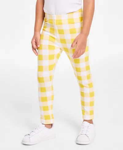 Epic Threads Babies' Toddler Girl Gingham Leggings, Exclusively At Macy's In Maize Yell